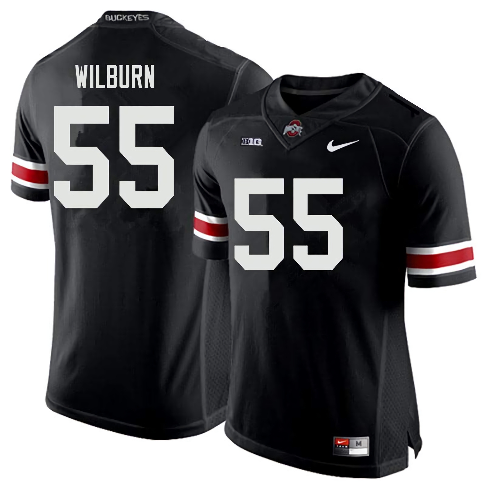Trayvon Wilburn Ohio State Buckeyes Men's NCAA #55 Nike Black College Stitched Football Jersey KSE2556AC